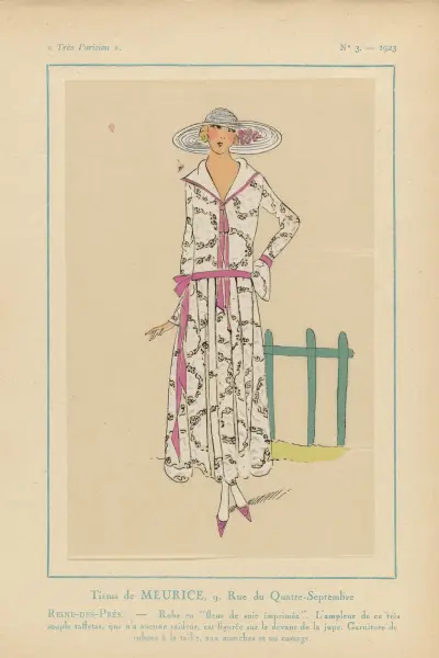 Tissus de Meurice..Reine-Des-Prés av G-P. Joumard