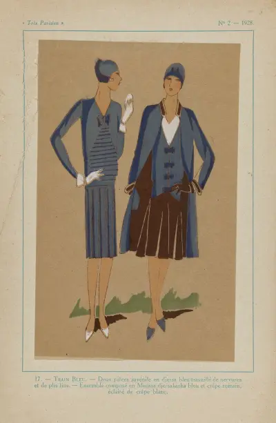 Train Bleu.-Deux Pièces av G-P. Joumard