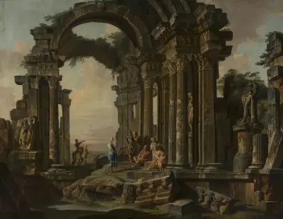 Roman ruins – nr 1 av Giovanni Paolo Panini