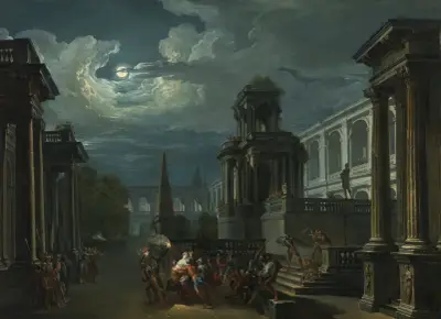 The Abduction Of Helen av Giovanni Paolo Panini