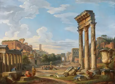 Det romerska forumet av Giovanni Paolo Panini