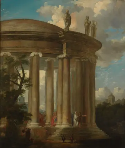 The Temple of Diana av Giovanni Paolo Panini