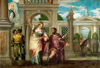 Emperor Augustus and the Sibyl av Paolo Veronese