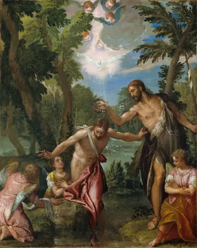 The Baptism of Christ av Paolo Veronese
