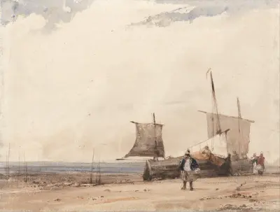 Strandscen av Richard Parkes Bonington