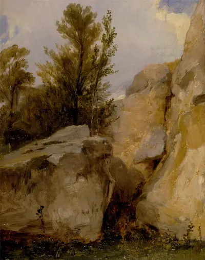 I Fontainebleauskogen av Richard Parkes Bonington