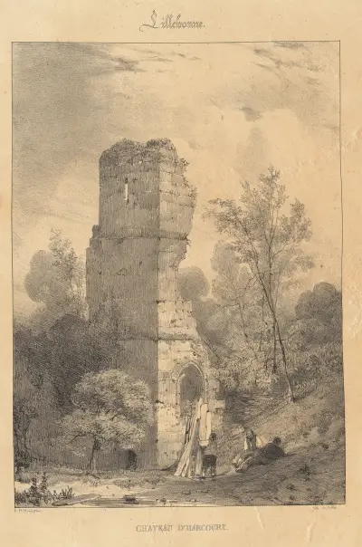 Lillebonne – Chateau d’Harcourt av Richard Parkes Bonington