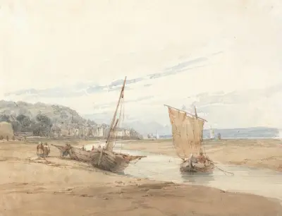 Nära Honfleur av Richard Parkes Bonington