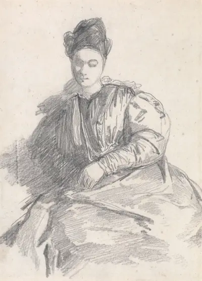 Studie av sittande kvinna av Richard Parkes Bonington