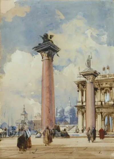 The Piazzetta, Venice av Richard Parkes Bonington
