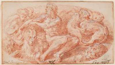 Daniel in the lion’s den, 1531 – nr 2 av Parmigianino