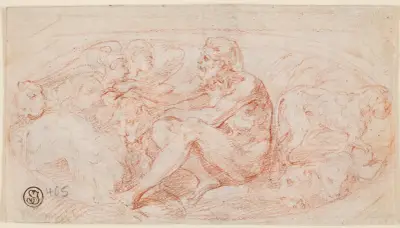 Daniel in the lion’s den, 1531 – nr 1 av Parmigianino
