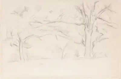 Arbres au Jas de Bouffan av Paul Cézanne