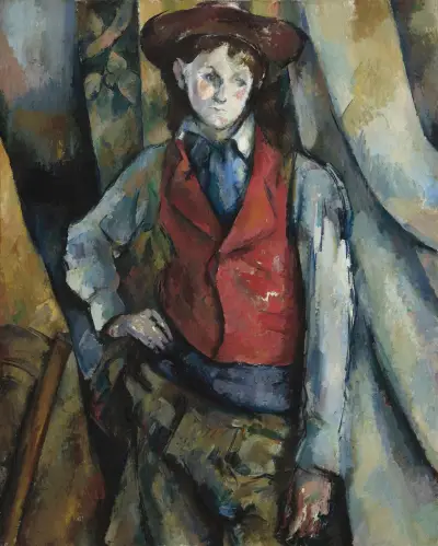 Boy in a Red Waistcoat av Paul Cézanne