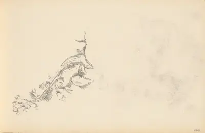Branch in Flower av Paul Cézanne