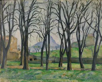 Chestnut Trees at Jas de Bouffan av Paul Cézanne