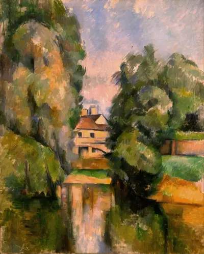 Country House by a River av Paul Cézanne