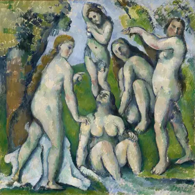 Five Bathers av Paul Cézanne