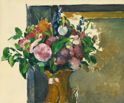 Fleurs Dans Un Vase Rouge av Paul Cézanne