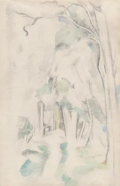 Footpath in the Woods av Paul Cézanne