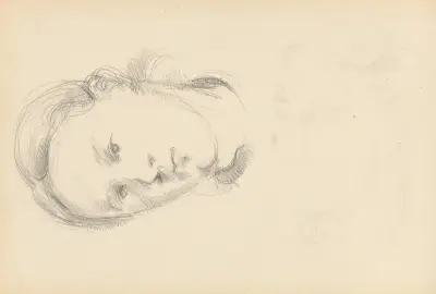 Head of a Young Woman av Paul Cézanne