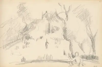 House in a Park av Paul Cézanne