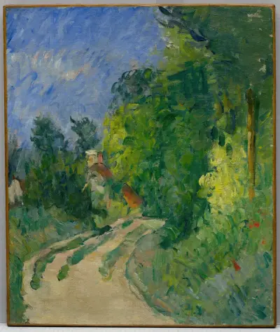 La Route tournante en sous-bois av Paul Cézanne