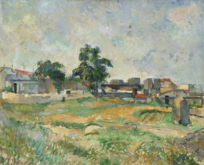Landscape near Paris av Paul Cézanne