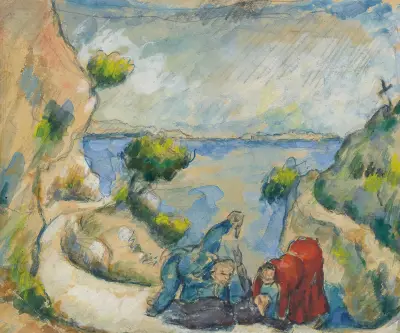 Le Meurtre Dans La Ravine av Paul Cézanne