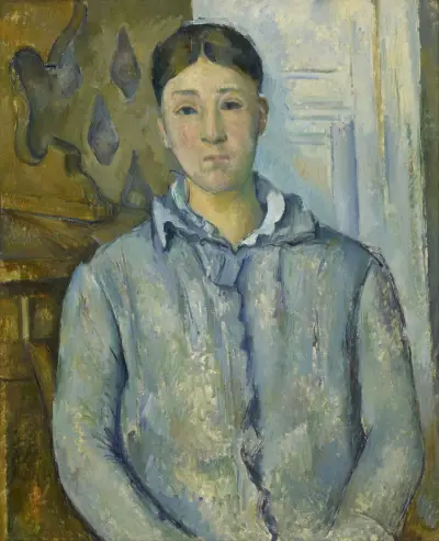 Madame Cézanne in Blue av Paul Cézanne