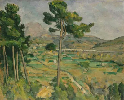 Mont Sainte-Victoire and the Viaduct of the Arc River Valley av Paul Cézanne