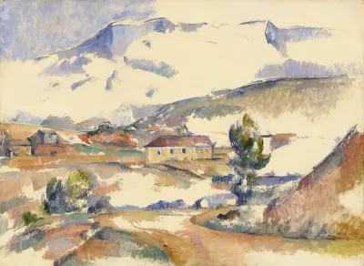 Montagne Sainte-Victoire,from near Gardanne av Paul Cézanne