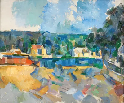On the Banks of a River av Paul Cézanne