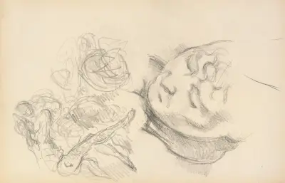 Studies Including Madame Cézanne av Paul Cézanne