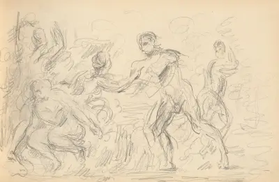 Study for ‘The Judgement of Paris’ or ‘The Amorous Shepherd’ av Paul Cézanne