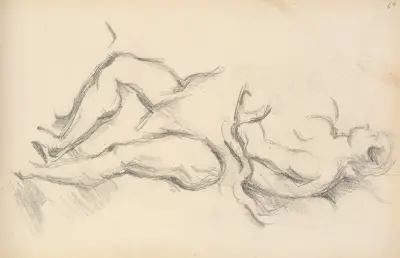 Study of the Allegorical Figure of the Genius of Health from Rubens’ ‘The Birth of Louis XIII at Fontainbleau’ av Paul Cézanne