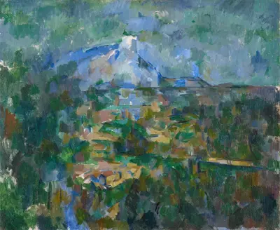View of Mount Sainte-Victoire from Les Lauves av Paul Cézanne