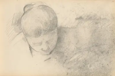 Woman Leaning Forward II av Paul Cézanne