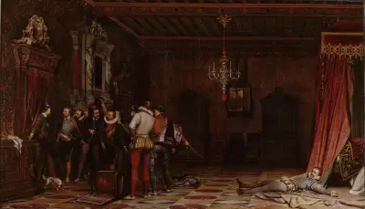 L’assassinat du duc de Guise au château de Blois en 1588 av Paul Delaroche
