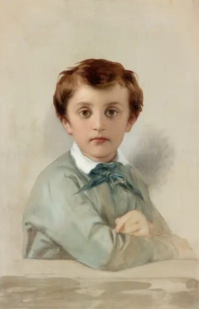 Portrait of Philippe-Grégoire Delaroche, the Artist’s Younger Son av Paul Delaroche