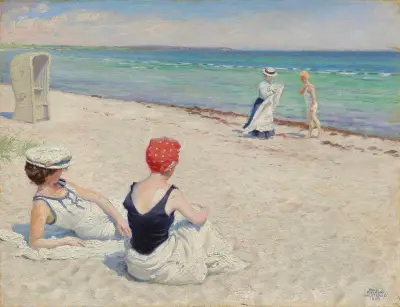 On the beach, Falsterbro av Paul Fischer