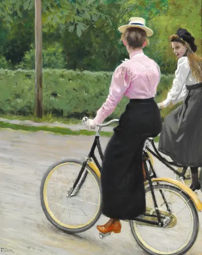 På cykeltur en sommerdag av Paul Fischer