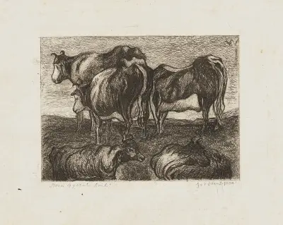 Les vaches av Paul Gachet