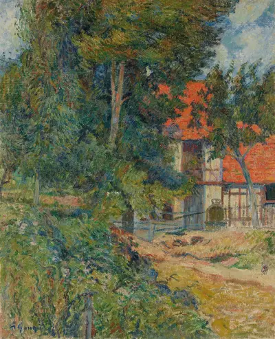 Etable près de Dieppe II av Paul Gauguin