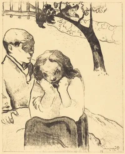 Human Sorrow (Miseres humaines) av Paul Gauguin