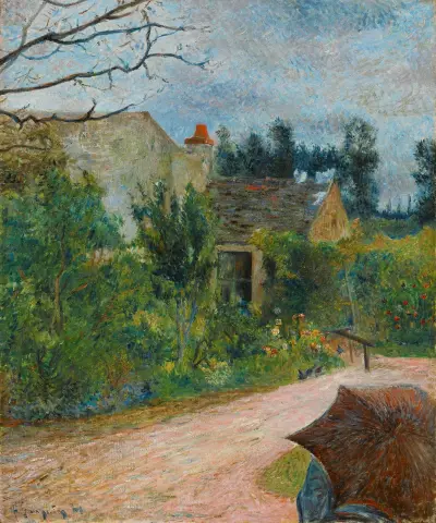 Le Jardin de Pissarro, quai du Pothuis à Pontoise av Paul Gauguin