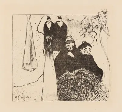 Les vieilles Filles à Arles, 1889 – nr 1 av Paul Gauguin