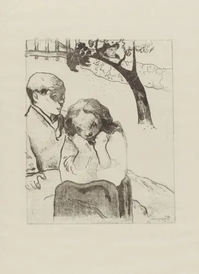 Misères humaines, 1889 av Paul Gauguin