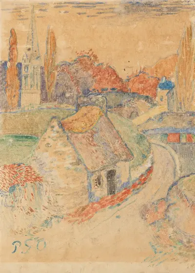 Paysage de Bretagne av Paul Gauguin