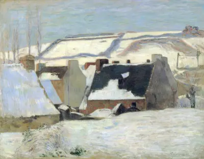 Pont-Aven sous la neige, ou Effet de neige av Paul Gauguin
